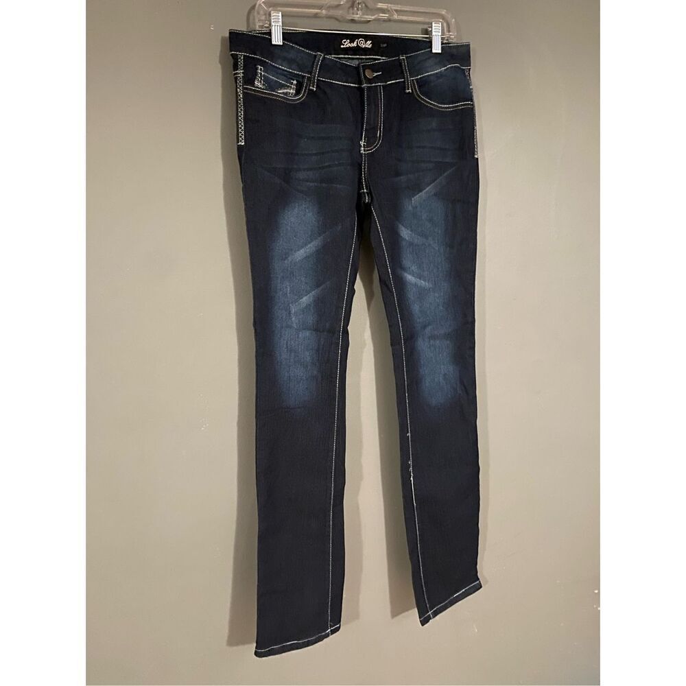 Look@Me Dark Wash Regular Straight Jeans Size 7/8 NWT - Picture 2 of 6